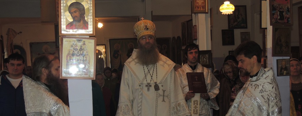 Божественная литургия в соборном храме святителя Феофана Затворника Вышенского в г. Новоаннинский.
