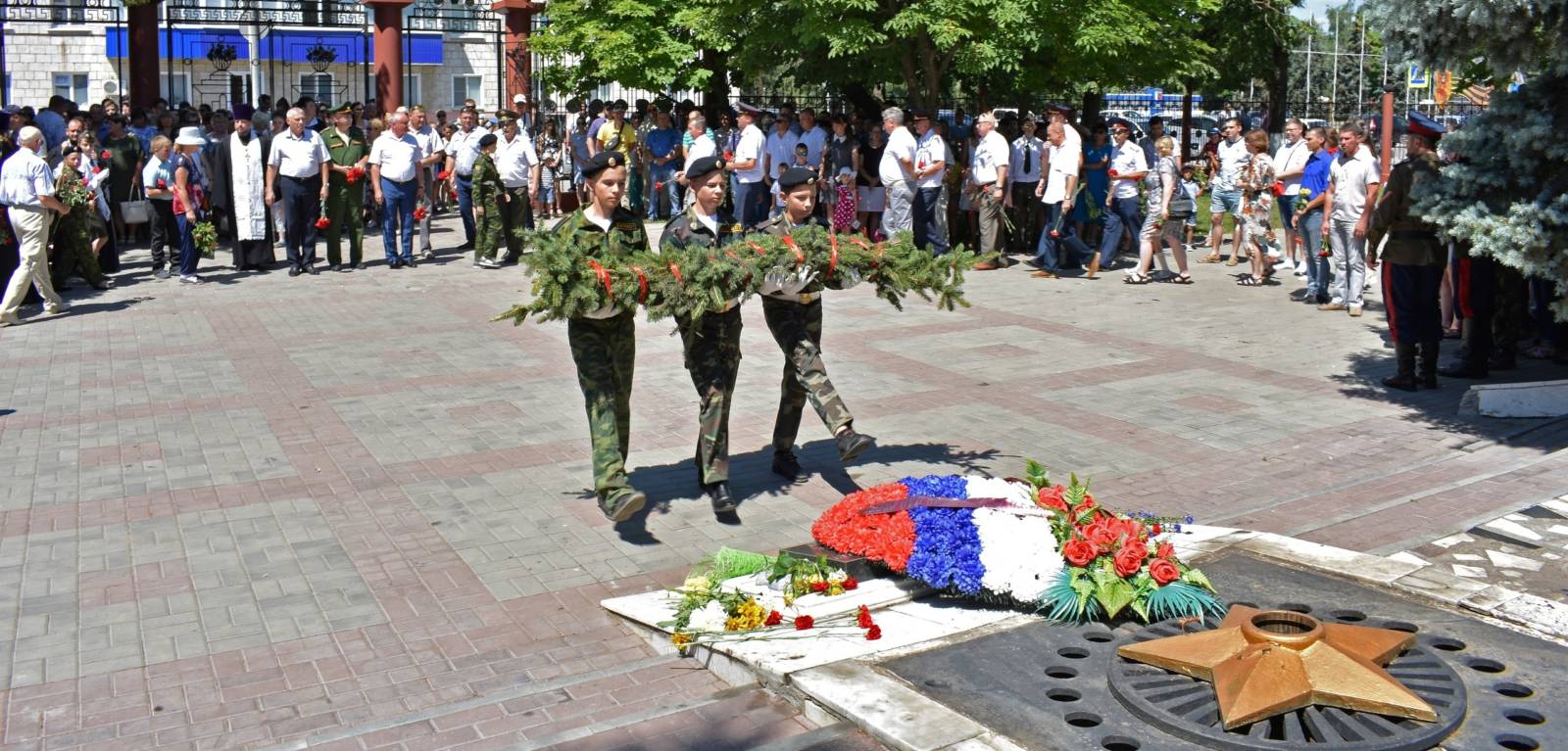 Траурный митинг ко дню памяти и скорби 78-й годовщины начала Великой Отечественной войны.